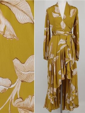 Banana Republic Satin Floral Wrap Dress
